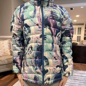Girls Patagonia Marble Print Puffer
